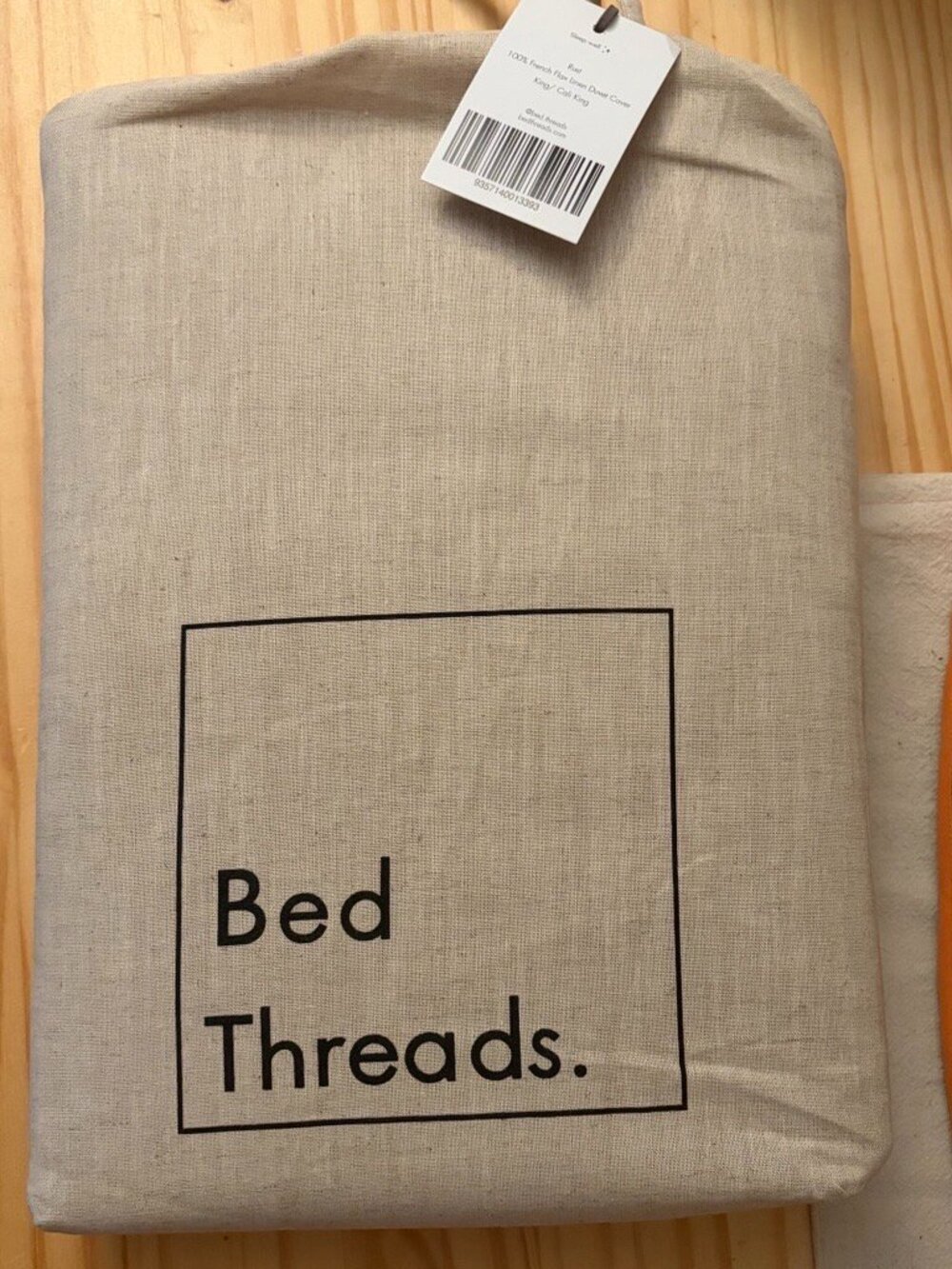 Bed Threads 100% French Flax Linen Duvet Cover in Rust, King/Cal King - Picture 3 of 5